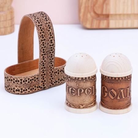 Speech for spices "Basket", 9 × 10 × 5 cm, birch bark-3