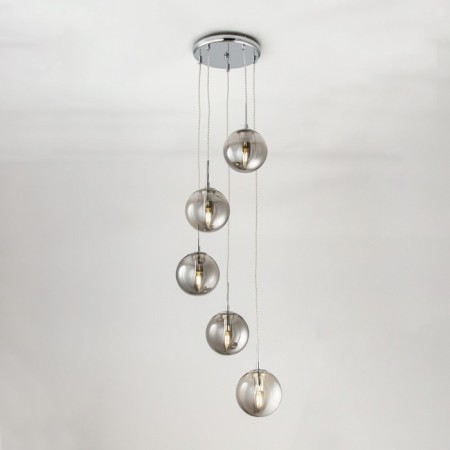 Suspended lamp Citilux "Tommy" CL102050, 36x36x56 cm, 5x40W, E14, gray color-2