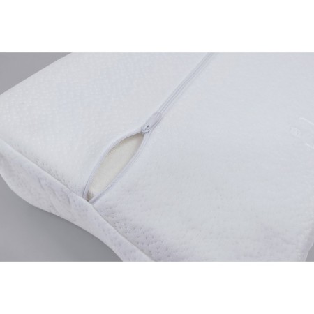 Orthopedic pillow in Memory Foam in Tencel Fito Chele, size 50x30x10/7 cm, white color-1