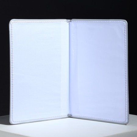 Cover for passport "Passport", PVC shiny, silver color-1