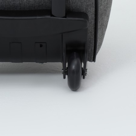 Road bag on wheels, outer pocket, gray color-3