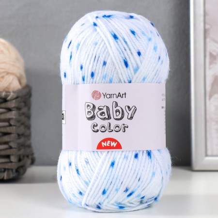 Yarn "Baby Color" 100% acrylic 150m/50g (210 blue)