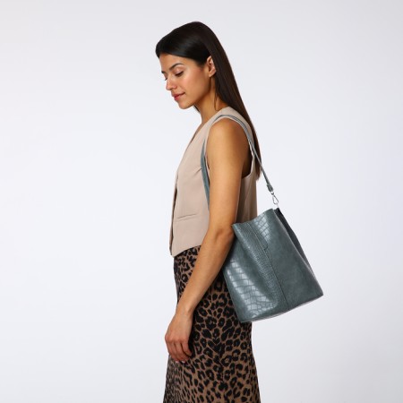 Women's bag on magnet Textura, average size, color gray-7