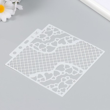 Plastic stencil "Get in the hearts" 13x14 cm-1