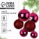 Christmas balls New Year, for the New Year, d = 6 cm., 6 pcs., Wine color