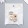 Decor for creativity Metall "Medallion octagonal" pale blue crystal rhinestones 2x1.5cm