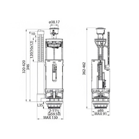 IDDIS F012400-02K toilet reinforcement, lower eyeliner, two plum levels-3