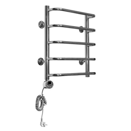 Domoterm electric heated towel rail "Stefano", 400 x 500 mm, 5 crossbars, left, chrome-1