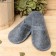 Set of bath "Male" portfolio 5 items, gray, with embroidery
