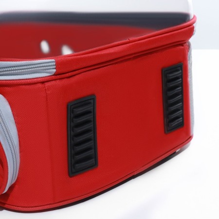 Backpack for carrying "cat", transparent, 32 x 28 x 42 cm, red-3