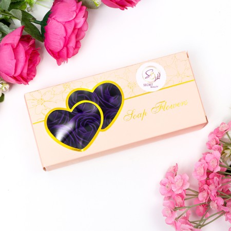 Soap roses, purple, set of 10 pcs.-6