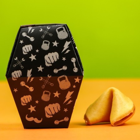Cookies with a prediction “for a harsh man”, in a box, 1 pcs-3