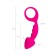 Anal plug bong, silicone, pink color, 12.5 cm, d = 2.5 cm