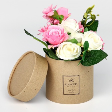 Craft Hat Gift, packaging, Flowers, 12 x 12 cm