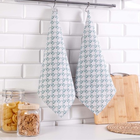 Towel kitchen Marie Sanna Guch 45x73cm, green, mobbled, 150g/m, HL100%