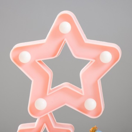 Stars nightlight 5XLED 4000K 2HAA Pink 20x12x5.5cm Risalux-4