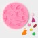 Mold "Golf", silicone, 9.8 × 9.8 × 1 cm, color mix