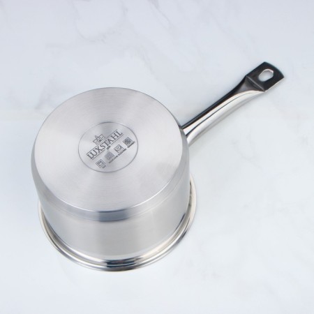 Stear, 2 l, d = 16 cm, h = 10 cm, metal cover, triple bottom, induction, silver color-2