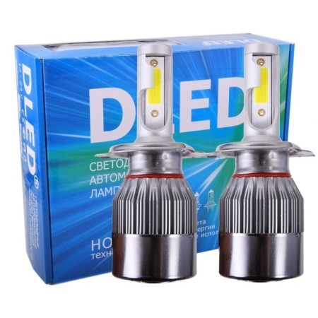 LED lamp DLED H4, C6 Original, 12V, 6500K, in a set 2 pcs