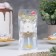 Candle in the Manhattan cake, number "8", white with gold, 5 cm