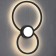Wall lamp mantra mural, LED, 1440LM, 3000K, 430x40x260 mm, matte black color