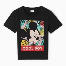 Футболка детская "Cool boy" Микки Маус, рост 86-92, черный