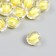 Plastic beads "Ball ribbed - inner color yellow" set of 20 g 1.2x1.1 cm