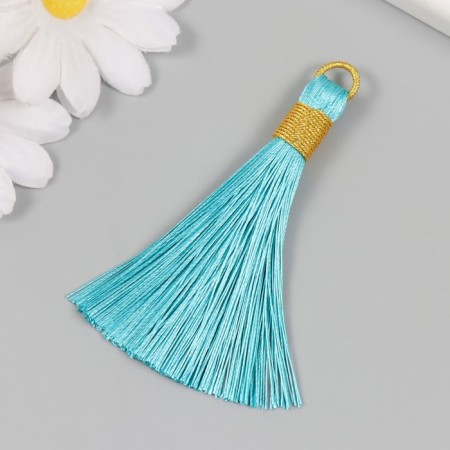 Decor for creativity textiles "Brush. Olivia" Blue set 2 pcs 8x1.2 cm-1