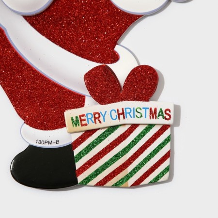 Decorative decoration (suspension) "Santa Claus with a gift" 42.5x32 cm-4