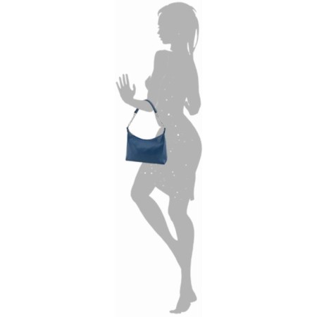 Women's bag B2788-03110, dark blue color, artificial leather, 27x9x16 cm-1