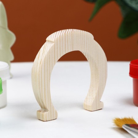 Barrot for creativity "horseshoe", small, 6.6 x 6.6 x 1.2 cm, pine-1
