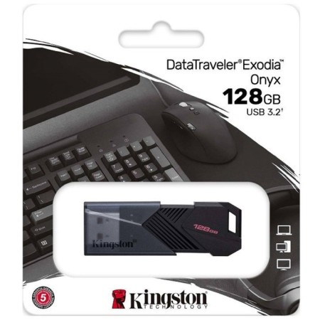 USB flash drive_128 GB Kingston DT Exodia Onyx Black DTXON / 128GB / USB 3.2