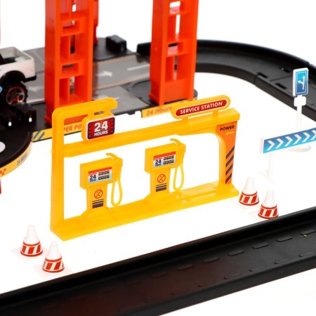Parking Racing, with an elevator, 4 cars, 3 levels-10
