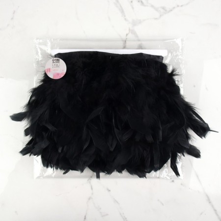 Tesma with feathers turkey, 13-17 cm, 5 ± 0.5 m, black color-5
