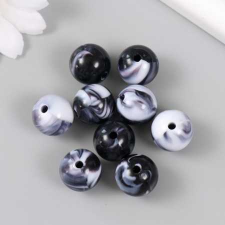 Beads for creativity plastic "Divorces. Blacks" D = 1.6 cm set of 20 g-1