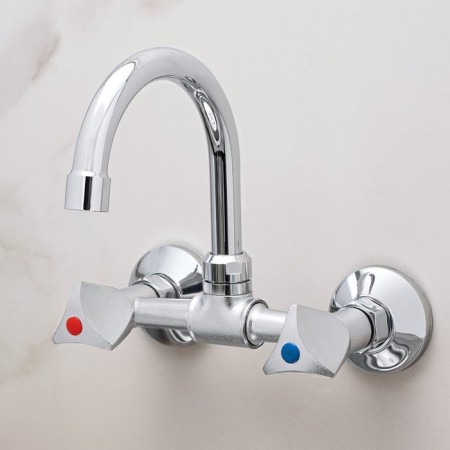 Kitchen mixer "RMS" SL119-362, wall, two-wound, zinc, chrome-2
