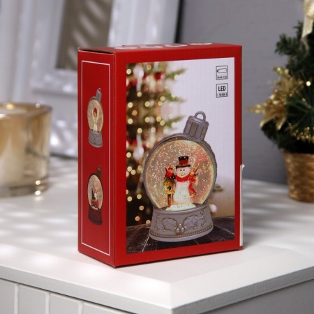 LED figure "Snowman" 8.5 × 13.5 × 4 cm, plastic, batteries AAAX2 (not in the kit), glow warm white-3