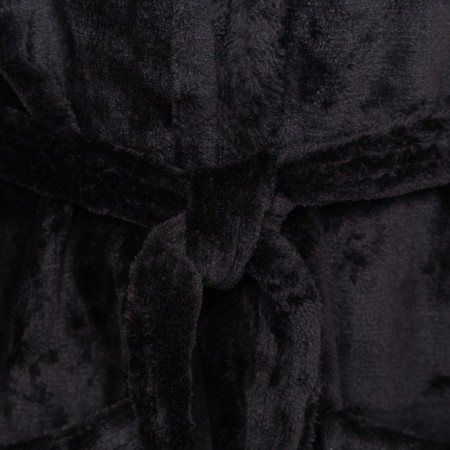 Unisex bathrobe Lovelife "Hygge" color Black, One Size, microfiber, 100% p/e, 250 g/m2-5