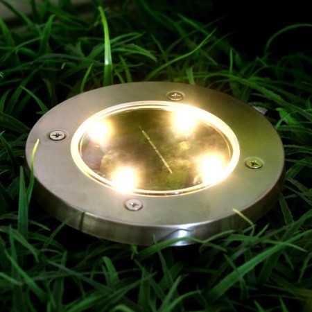 Garden lamp on a sunny battery, 11.5 × 13 × 11.5 cm, 4 LED, glow warm white-1