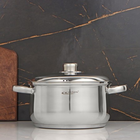 Gretta pan, 4.5 l, d = 22 cm, capsule, metal cover, induction-6