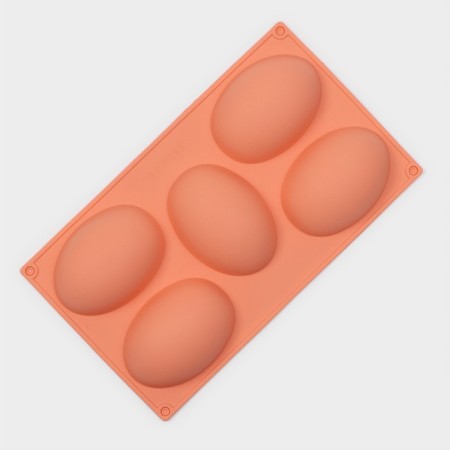 Baking uniform “Egg”, silicone, 30 × 17.5 cm, 5 cells (10 × 7 × 3.5 cm), Mix color