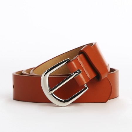 Building belt, width 2.3 cm, metal buckle, redhead