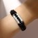 Bracelet unisex "blade", black color with black silver, d = 7 cm