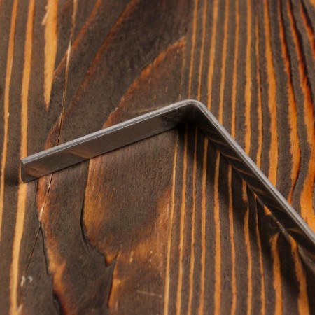 Uzbek poker with a wooden handle, matte 40/1 cm, full length 62 cm, steel 3 mm-1