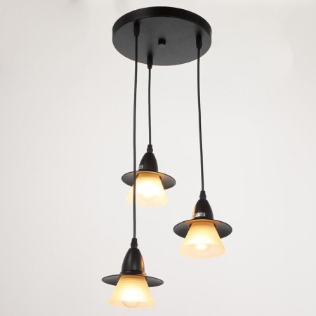 Economic light lamp 36081/3 3x40W E27 Black 33x33x75 cm