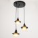 Economic light lamp 36081/3 3x40W E27 Black 33x33x75 cm
