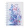 Notebook Gift Book on the comb 80l, line, color block, cover. 3D anime (17.7x13.7cm) 10539