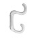 Furniture tundra hook TKD010, two -rod, chrome, 500 pcs