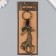 Metal keychain, giraffe leatherette, node 4x13 cm