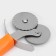 Knife for pizza and dough the orange, 17 cm, 2 blades, orange color
